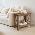 Side Table with Bottom Shelf – Modern Storage End Table - Image 5