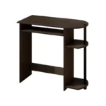 Computer Desk Writing & Study Laptop Table with Keyboard Tray and 2 Storage Compartments - Image 3