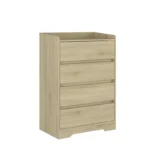 Chest of 4 Drawers for Living Room & Bedroom – Modern Storage Dresser - Image 4