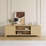 Mid-Century Modern TV Stand with Open Shelf – Media Console for Up to 80-Inch TVs - Image 3