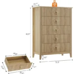 Modern Chest of Drawers – Storage Organizer Cabinet for Living Room & Entryway - Image 2