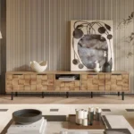 TV Console for Living Room – 78.7-Inch Media Console with Doors and Drawers