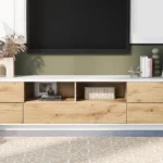 Media Console with Multifunctional Storage – Modern TV Stand with Metal Hardware - Image 5