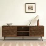 Entertainment Center Storage Cabinet TV Stand – 71-Inch Media Console with Doors