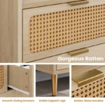 6-Drawer Double Dresser for Bedroom – Modern Wooden Chest of Drawers - Image 4