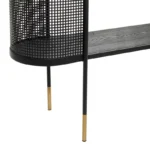 Contemporary Metal Oval Console Table in Black – Olivia & May - Image 3