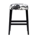 Backless Upholstered Wooden Bar Stool – Rubberwood Frame, 30-Inch Height, Modern Rectangular Seat - Image 4