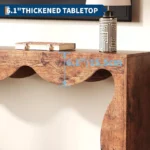 Wooden Console Table with Storage, Brown Finish - Image 2