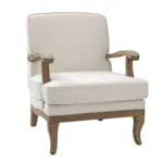 Wooden Armchair with Comfortable Backrest and Cushion - Image 2