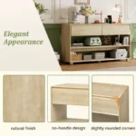 Vintage Console Table for Entryway with Drawers and Shelves - Image 2