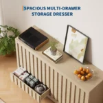 Modern Chest of Drawers with Handleless Design – 8-Drawer Low Storage Dresser - Image 4