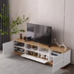 Media Console with Multifunctional Storage – Modern TV Stand with Metal Hardware - Image 9