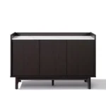 Sideboard Cabinet with 3 Doors, Raised Sides & Faux Marble Top - Image 5