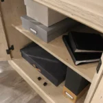 Modern Low Storage Cabinet with Adjustable Shelves - Image 2