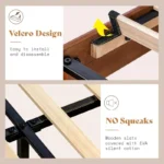 Mid-Century Modern Platform Bed with 48" Headboard - Image 2