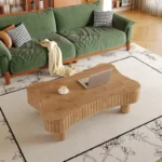 Wooden Coffee Table with Hidden Storage and Silent Hydraulic Lift-Top