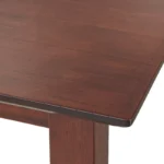 Solid Wood Square Dining Table for 4 – 29.5" Brown Table with Satin Finish and 4-Leg Base - Image 5