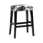 Backless Upholstered Wooden Bar Stool – Rubberwood Frame, 30-Inch Height, Modern Rectangular Seat - Image 5