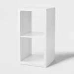 Wood 2-Cube Storage Organizer – Compact Cube Shelf with Anti-Tip Safety Design - Image 2