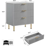 Modern Grey Chest of Drawers with Deep Storage and Wide Top - Image 3