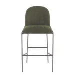 Contemporary Metal Upholstered Barstools Set of 2 – Modern & Durable Seating - Image 4