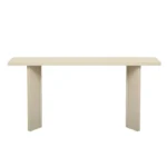 Modern Geometric-Leg Console Table with Pine Veneer Finish - Image 6