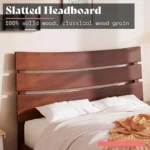 Solid Wood Bed Frame with Headboard – No Box Spring Needed, Easy Assembly - Image 7