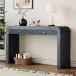 Console Table with Thick Curved Legs and Storage Drawers