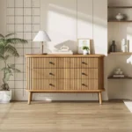 Boho Wooden Chest of 6 Drawers – Modern Bohemian Storage Dresser