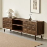 Entertainment Center Storage Cabinet TV Stand – 71-Inch Media Console with Doors - Image 5