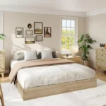 Solid Wood Platform Bed Frame with Sturdy Wooden Slats – Floor-Standing Design - Image 6