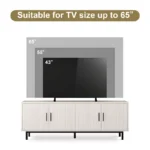 Fluted TV Stand with Adjustable Shelf – Wooden Media Console for TVs Up to 80 Inches - Image 3
