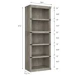 Wooden Bookcase with Storage – 5-Tier Bookshelf for Home Office, Living Room & Study - Image 4