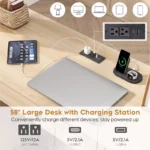 Rattan Executive Desk with 7 Drawers – Modern Study & Writing Table - Image 2