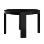 Plank + Beam 47" Solid Wood Round Dining Table for 4 – Multicolor Top with Black 4-Leg Base - Image 4