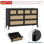 Wood Storage Chest of Drawers for Bedroom, Living Room, Hallway & Entryway - Image 3