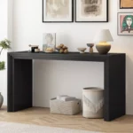 Solid Wood Modern Style Console Table with Wood Legs