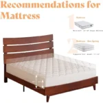 Solid Wood Bed Frame with Headboard – No Box Spring Needed, Easy Assembly - Image 2