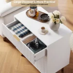 Modern Wooden Chest of 3 Drawers for Living Room Storage - Image 3