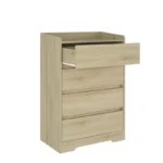Chest of 4 Drawers for Living Room & Bedroom – Modern Storage Dresser - Image 5
