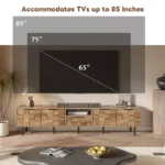 TV Console for Living Room – 78.7-Inch Media Console with Doors and Drawers - Image 3