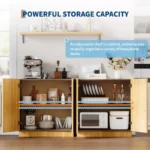 Black Storage Cabinet with Adjustable Shelf, Ready-to-Use Design - Image 3