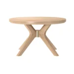 Plank + Beam Cross Leg Modern Coffee Table, 30" Solid Wood Table - Image 3