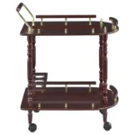 2-Tier Drink Cart with Built-In Wine Rack - Image 3