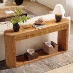 Wooden Console Table with Wood Legs - Image 3