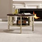 Vintage Oval/Round Coffee Table for Living Room - Image 5