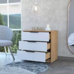 3-Drawer Dresser – Modern Chest of Drawers with Metal Handles - Image 5