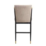 Modern Upholstered Counter Height Bar Stools with High Back – Armless, Set of 2 - Image 2