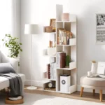 Geometric Tree Bookcase – 8-Shelf Wooden Display Bookshelf for Home & Office - Image 7