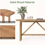 Long Farmhouse Entryway Sofa Table for Living Room - Image 4